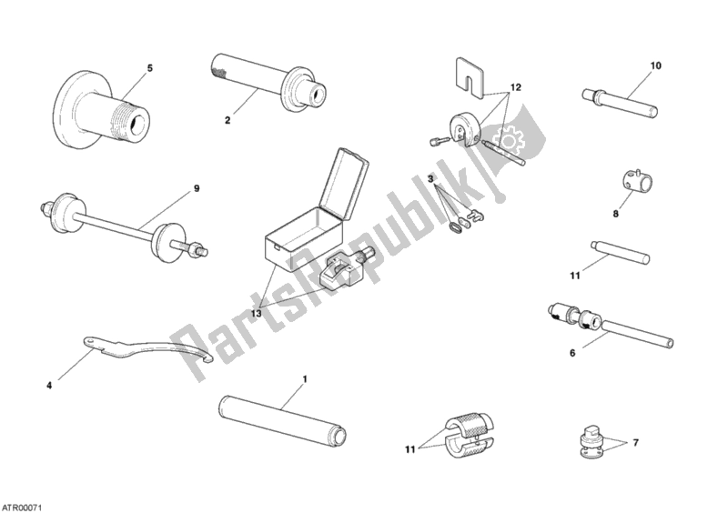 All parts for the Workshop Service Tools, Frame of the Ducati Multistrada 1100 USA 2007